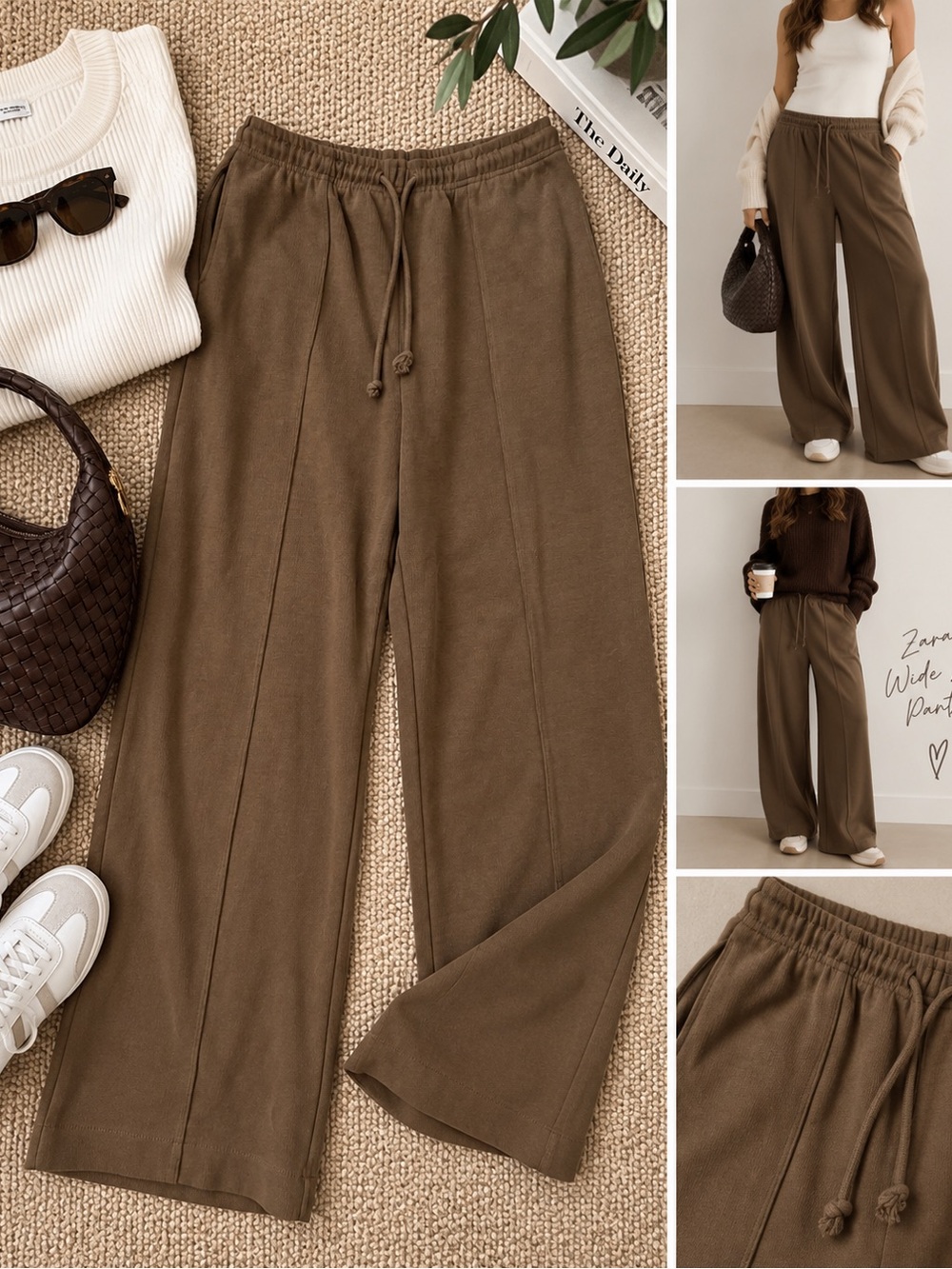 Zara wide leg sweatpants